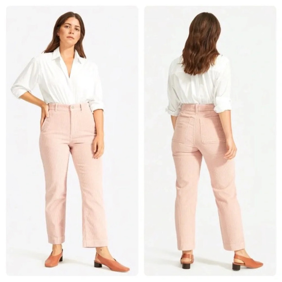 Everlane Pants - EVERLANE The Corduroy Straight Leg Crop Pants Jeans